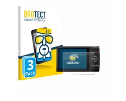 BROTECT - Screenprotector voor Canon Digital Ixus 285 hs - Folie Beschermfolie Beschermglas transparant (3 Stuks)