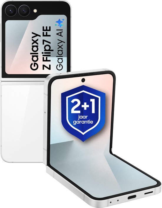 Samsung Galaxy Z Flip7 FE 5G - 256GB - White + 1 Jaar extra garantie