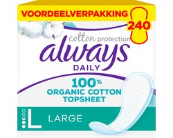 Always Dailies Inlegkruisjes Cotton Protection Bio - 240 stuks