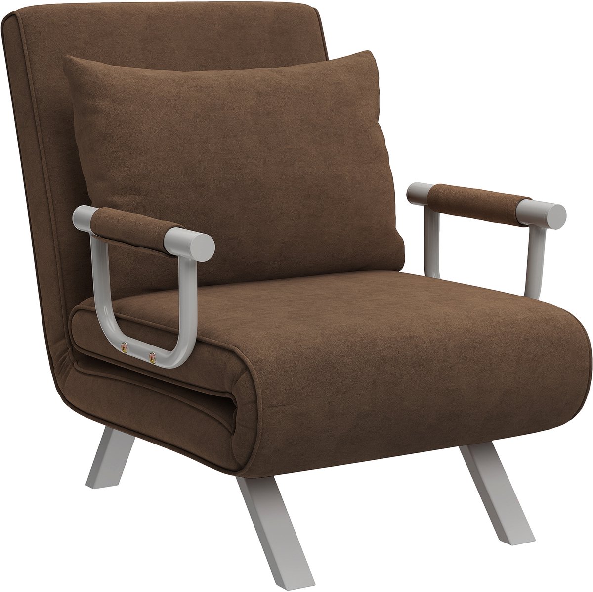 HOMCOM-Stoelbed-Metaal-65x69x82cm-Bruin