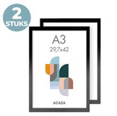 Set de 2 Cadres Photo Madison - Format A3 - Cadres Photo en Bois MDF - Zwart