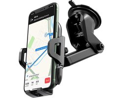 Hoco Telefoonhouder Auto Dashboard/Raam - GSM Houder - Stevige Zuignap - 360° Verstelbaar - Eénhandsbediening Auto Houder - Universeel - Auto Accessoires