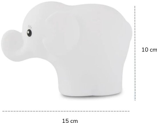 Nachtlamp - Nachtlampje - Kinderlampje - Kinderlamp - Babylampje - Nachtlamp Baby - Nachtlamp Kind - Slaaplampje - Oplaadbaar Nachtlampje - Olifantje Nachtlampje - Met Timer - Siliconen Nachtlampje - Babykamer Lamp - Kinderkamer Lamp van Luvy — afbeelding 4
