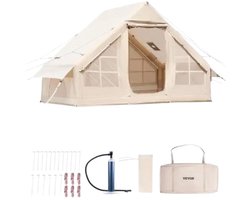 Opblaasbare Tent - Luxe Tent - Grote Kampeertent - Glamping Tent - Outdoor Opblaasbare Wintertent - Familietent Met Kachel Jack - Waterdichte Oxford Tent - Snel Opzetbaar - Draagbare Tent Voor Camping - Inclusief Handpomp En Opbergtas