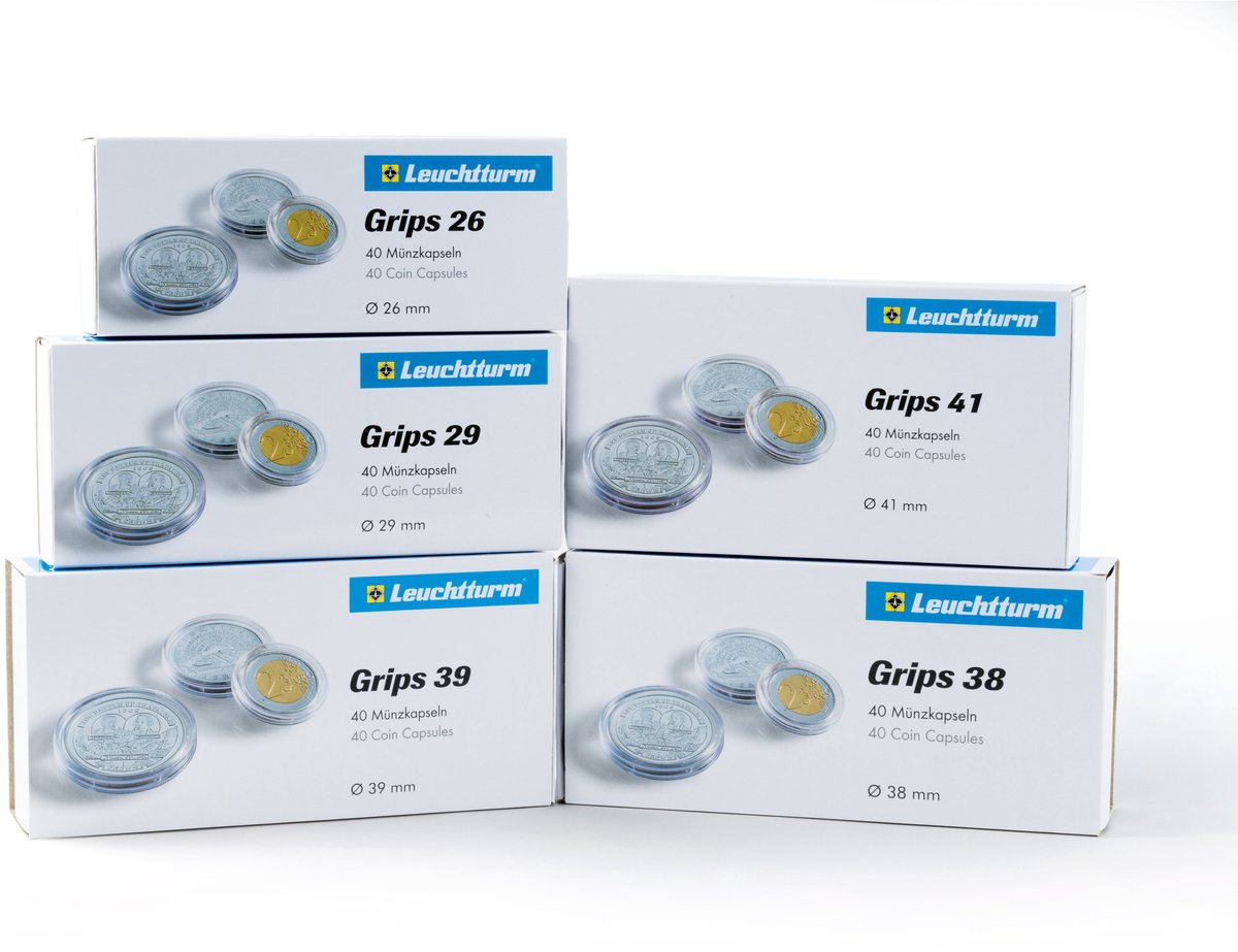 Muntcapsules Rond - geschikt voor munten Ø 20 mm. - GRIPS