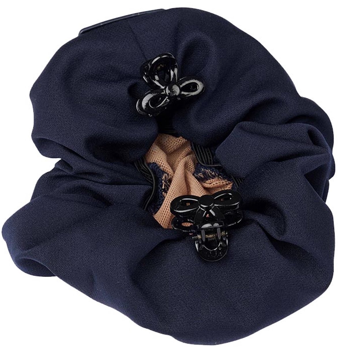 Lemieux Haarelastiek Lemieux Met Crystal Haarnet Donkerblauw-beige