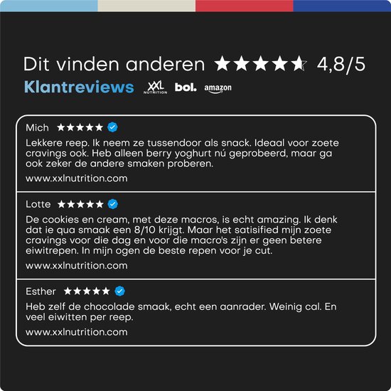 XXL Nutrition - High Protein Bar 2.0 - Cookies & Cream - Eiwitreep - 20 Pack van XXL Nutrition — afbeelding 4