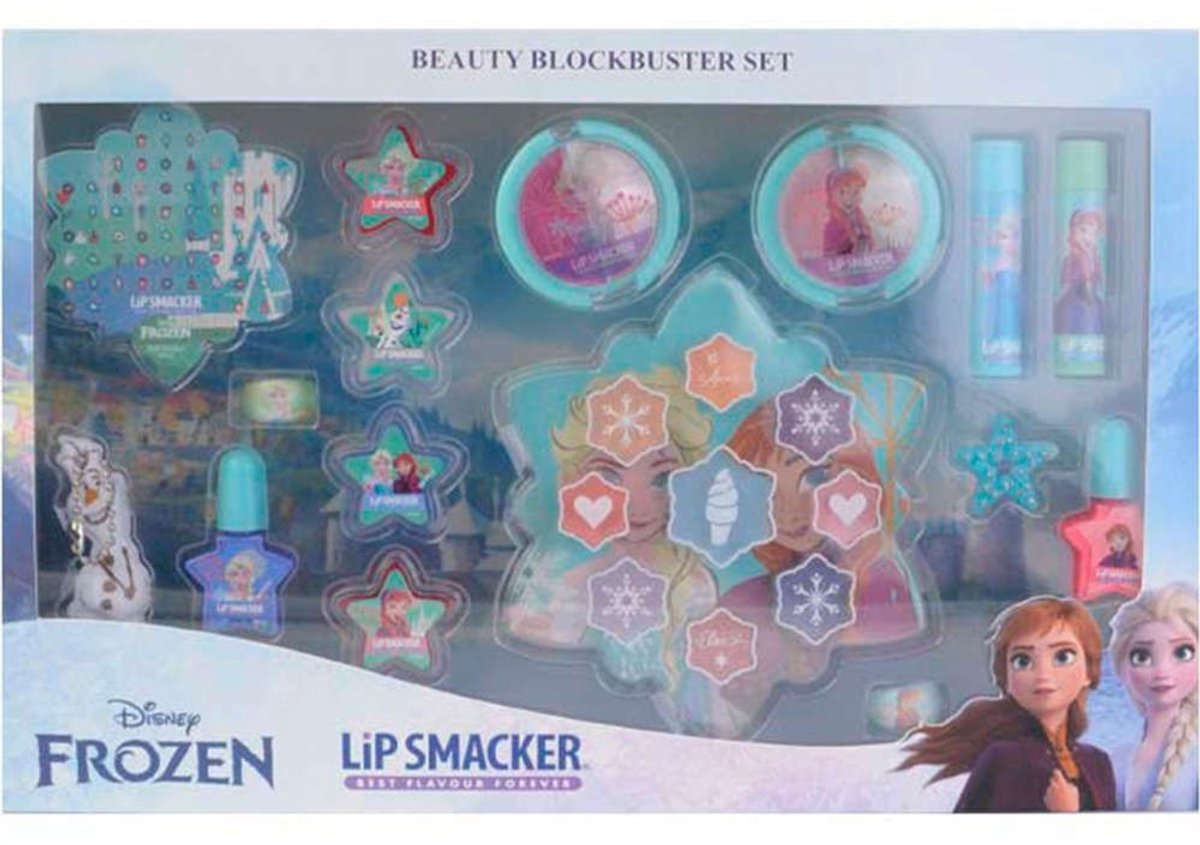Lip Smacker Frozen Blockbuster Set All-in-One Makeup Giftset for Kids Princess Look
