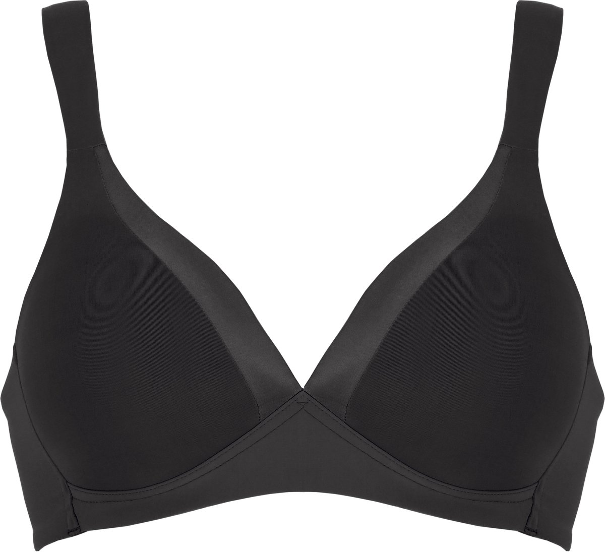Naturana - Soft bh met glansband - 5119 - Zwart - 80F