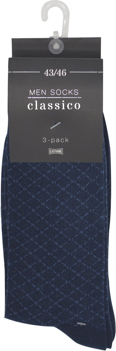 Mannen sokken - 6 PAAR-katoen - assortiment grijs & blauw - heren maat 39/42- Classico