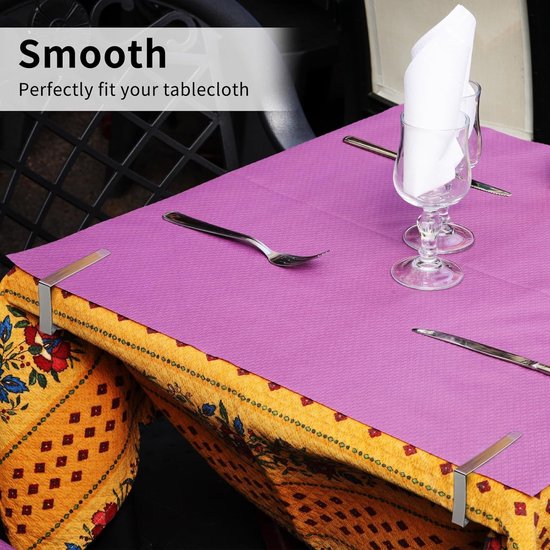 Pinces à Pinces à nappe BOTC - 12 pièces - Pinces de Pince-nappes robustes pour nappe - Poids de nappe - Acier inoxydable