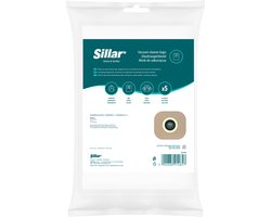 Sillar, stofzuigerzakken, synthetisch, anti-allergeen, 3 filterlagen, vervanging voor 6.904-084.0, geschikt voor stofzuigers Karcher T7/1 Classic T8/1 L T11/1 Classic, 5 stuks