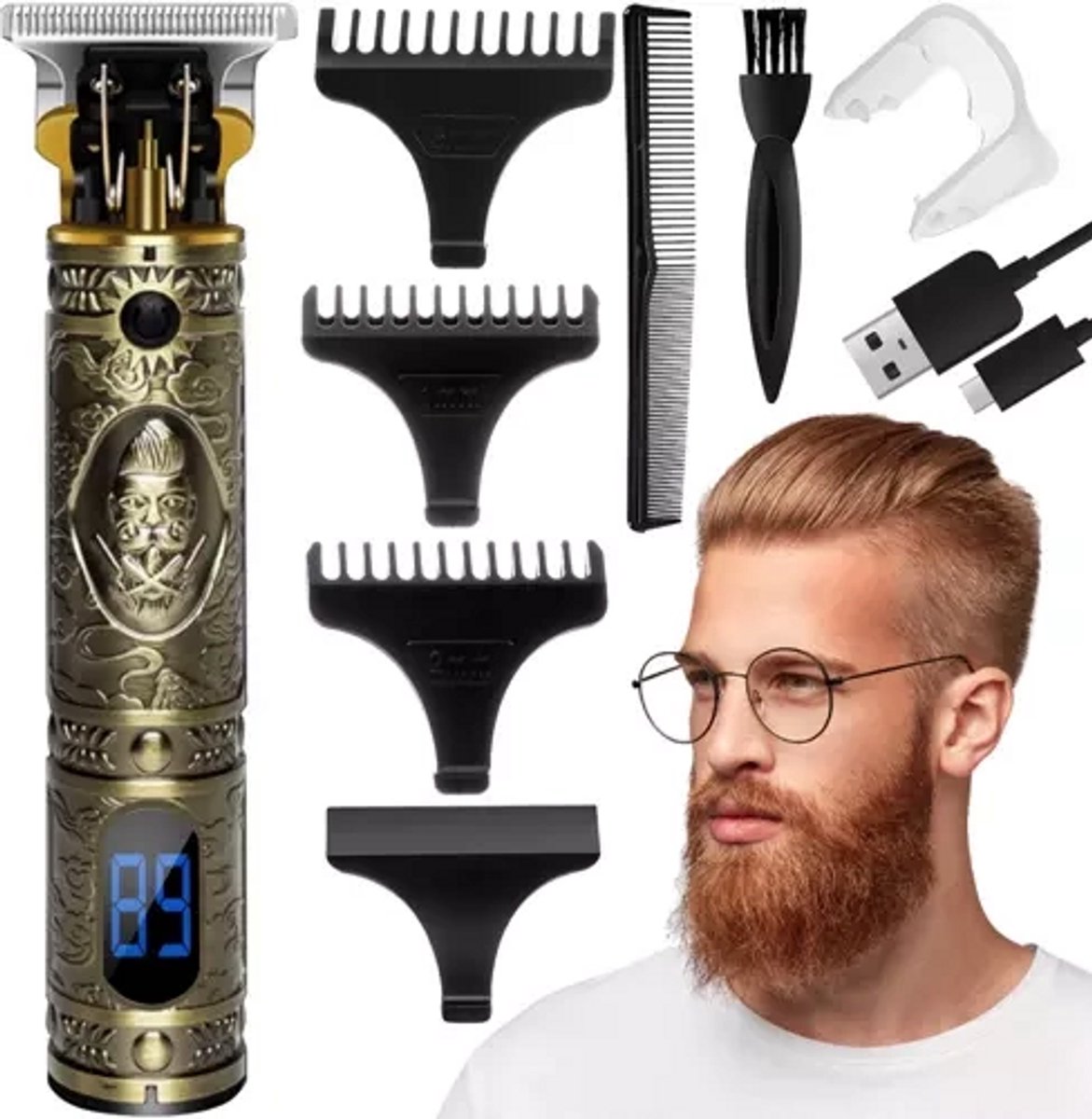 HMWR Haar en Baardtrimmer inclusief opzetstukken