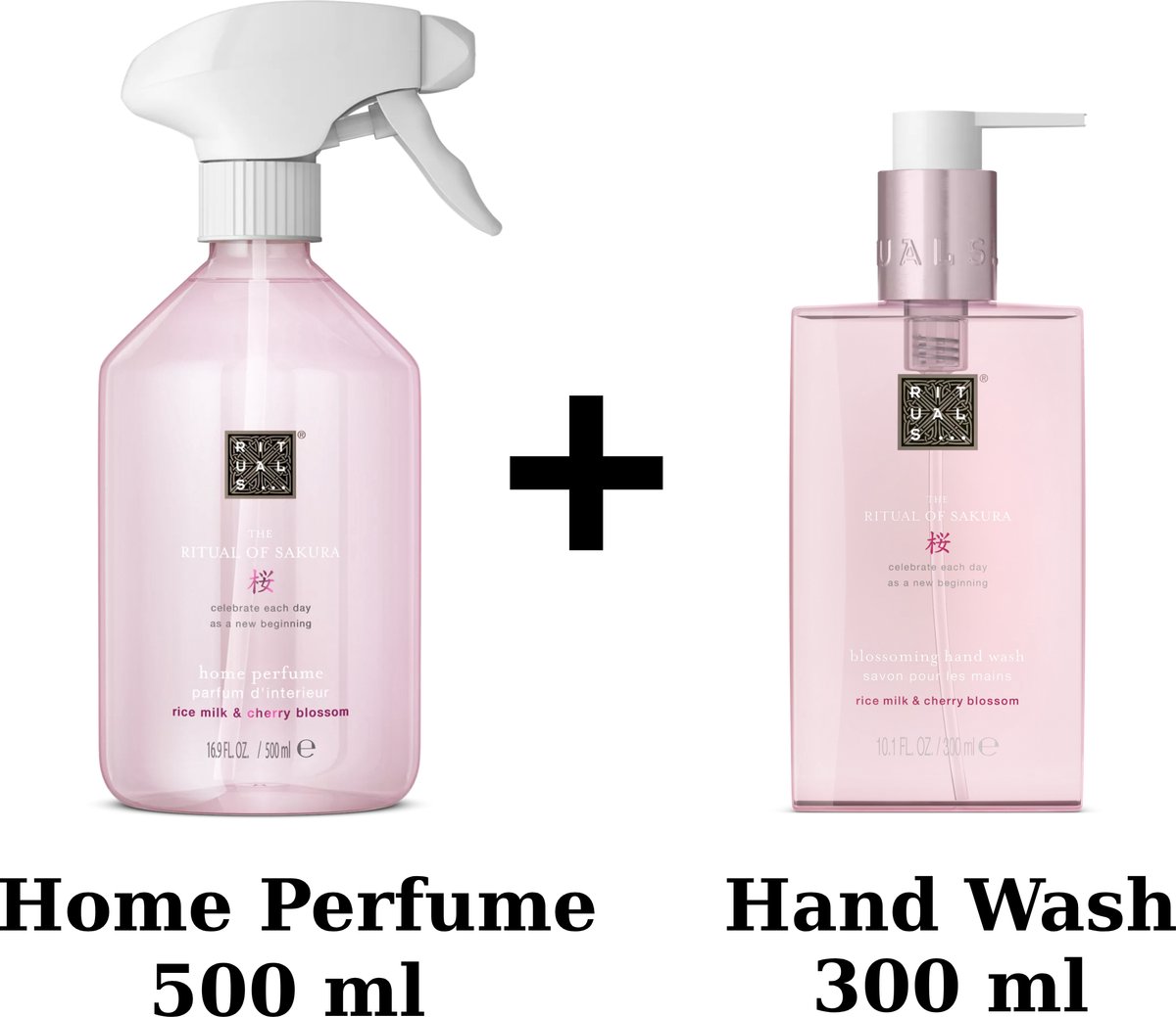 Rituals - Sakura - Combinatie Set - Home Spray 500 ml + Hand Wash 300 ml- Hand Zeep + Gift bag