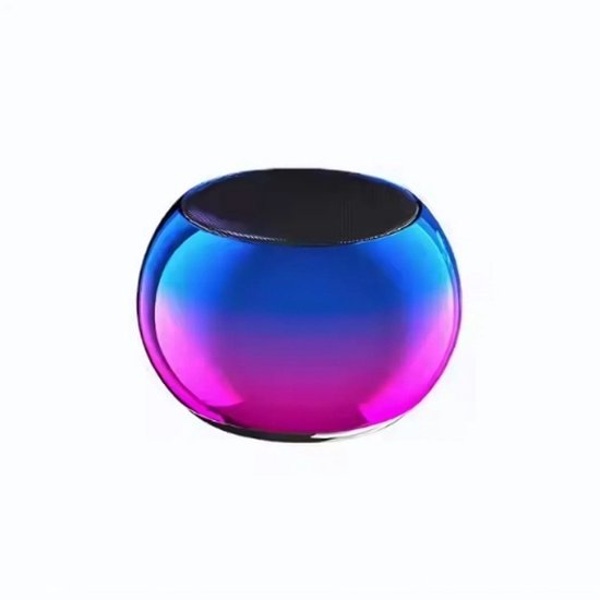 Bluetooth 5.0 Mini Speaker M3 – Draagbare draadloze speaker met stereo geluid, bas, microfoon, AUX, TF, metaal, paars/blauw