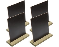 TRANKIELO® - Vintage Mini-Schoolbordborden Set van 4 – Verwijderbaar Klein Tafelbladbord – Ideaal voor Bruiloften, Feesten, Voedselberichten