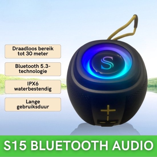 Draagbare Outdoor Bluetooth Speaker – Blue Tooth 5.4 - IPX6 Waterdicht - lichtgewicht- 3D Surround sound — afbeelding 4