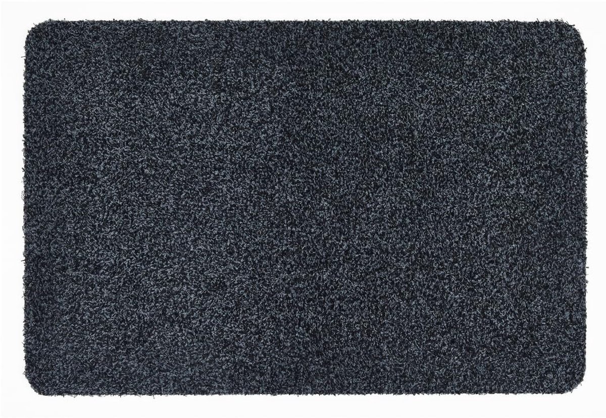 Ibenzoa Hoogwaardige Vuilvangmat van Katoen voor Binnen en Overdekte Buitenruimtes, 60 x 40 cm, Antraciet