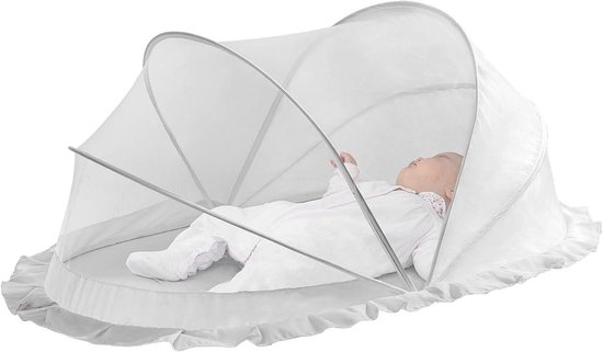 SUNVENO Opvouwbare klamboe voor baby's, draagbare tent, outdoor en opvouwbaar, babybed, muggennet, reistent, wieg, 38,7 x 15,7 x 12,1 cm (wit SUNVENO Opvouwbare klamboe voor baby's, draagbare tent, outdoor en opvouwbaar, babybed, muggennet, reistent, wieg, 38,7 x 15,7 x 12,1 cm (wit