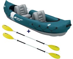 Sevylor Tahaa - opblaasbare kayak + 2 peddels | Voordeelset | Inclusief 2 peddels, tas en accessoires | 2-persoons kajak