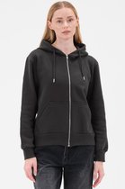 Smith & Solo vest met rits dames - sweatwest met capuchon - hoodie - Antraciet XS
