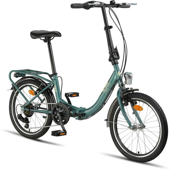 Pacto Eight Vouwfiets 6v Groen Folding Bike Plooifiets Lage Instap Shimano 20 inch van PACTO — afbeelding 3