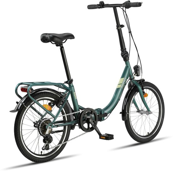 Pacto Eight Vouwfiets 6v Groen Folding Bike Plooifiets Lage Instap Shimano 20 inch van PACTO — afbeelding 2