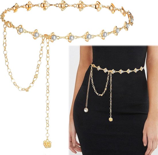 Ceinture Chaîne Taille Femme – Chaîne De Hanche Métal Doré Réglable – Style Sexy & Tendance