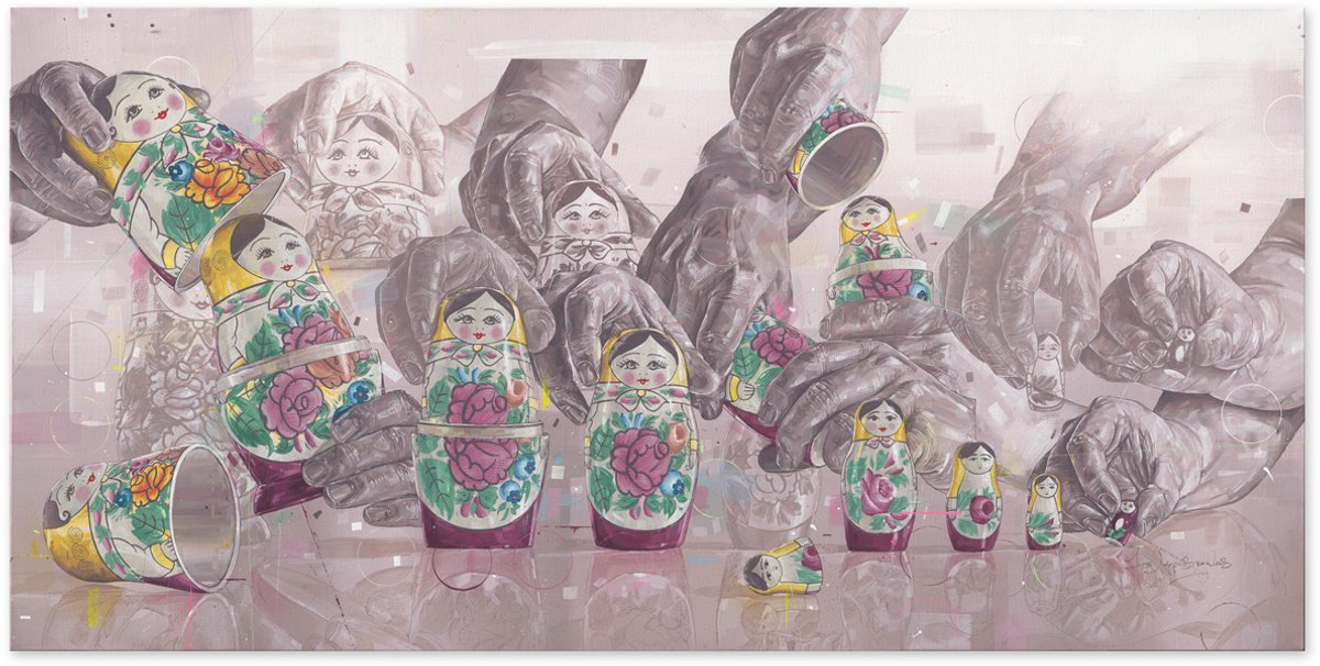 Matroesjka poster 100x50cm (reproductie van schilderij)