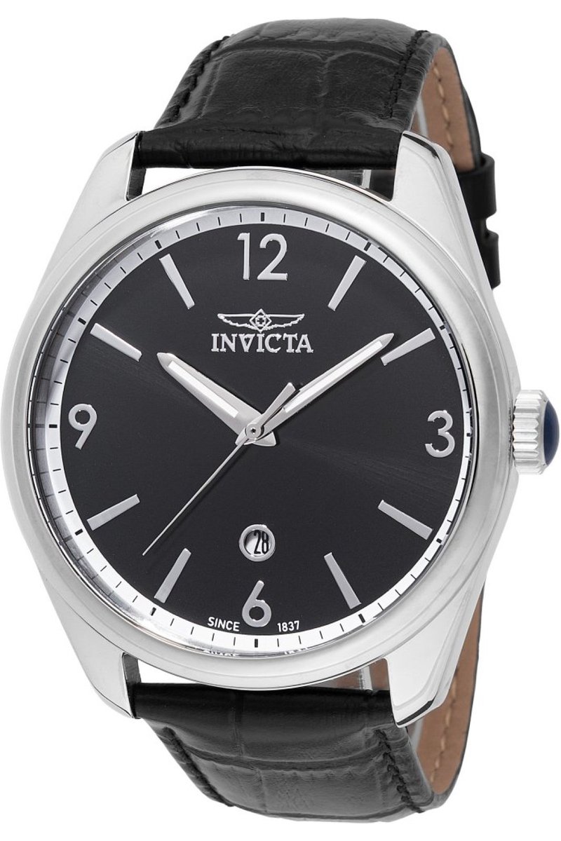 Invicta Celestial 47799 Heren Horloge - Waterdicht - Analoog - Quartz Uurwerk - Roestvrij Staal met zwarte Wijzerplaat - 43mm