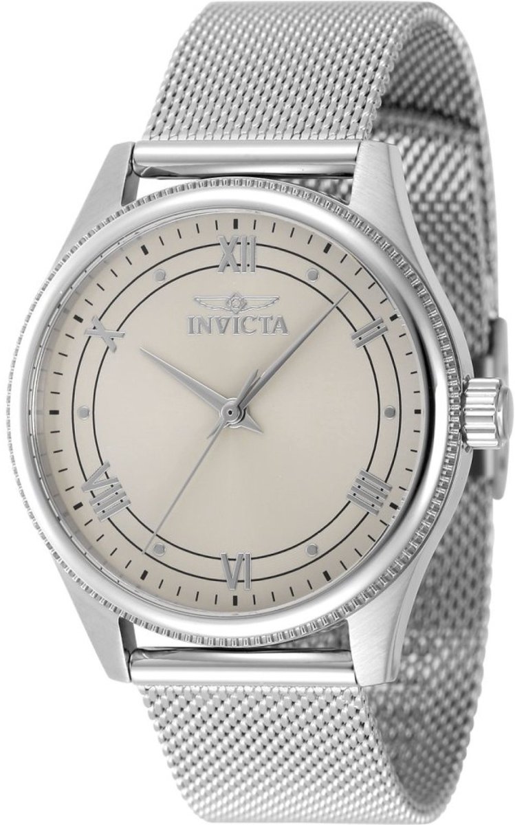Invicta Celestial 48486 Dames Horloge - Waterdicht - Analoog - Quartz Uurwerk - Roestvrij Staal met witte Wijzerplaat - 36mm