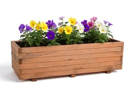 Plantenbak voor buiten met Worteldoek - Geïmpregneerd EU Grenenhout - Kweekbak - Moestuinbak - 120 x 40 cm