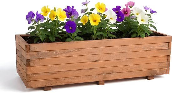 Plantenbak voor buiten met Worteldoek - Geïmpregneerd EU Grenenhout - Kweekbak - Moestuinbak - 120 x 40 cm