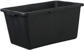 Cuve à mortier HL 45 litres - rectangulaire - plastique - noir - fosse de chantier - conteneur à mortier - robuste