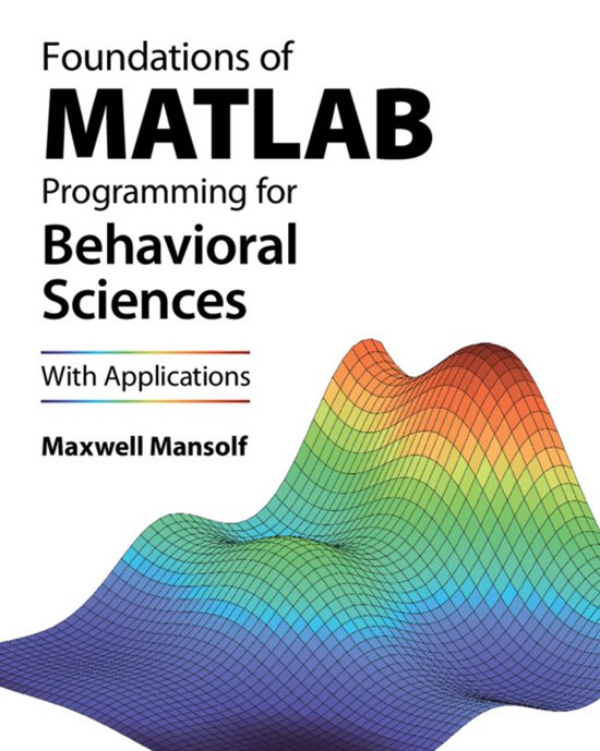 Foundations of MATLAB Programming for Behavioral Sciences - cover