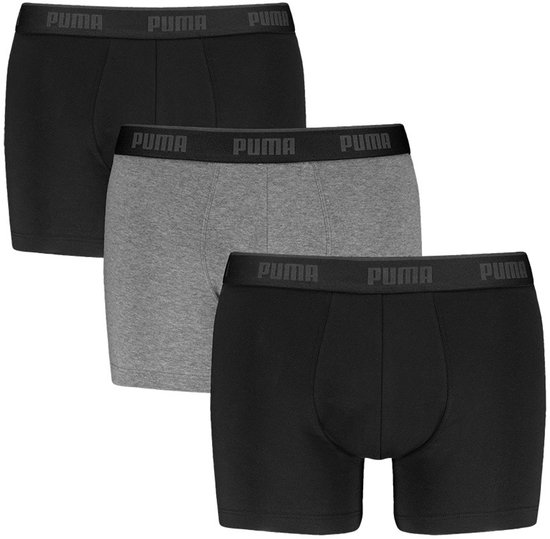 Lot de 3 boxers Puma pour homme - Sous-vêtements en coton pour homme - Sous-vêtements L - Zwart