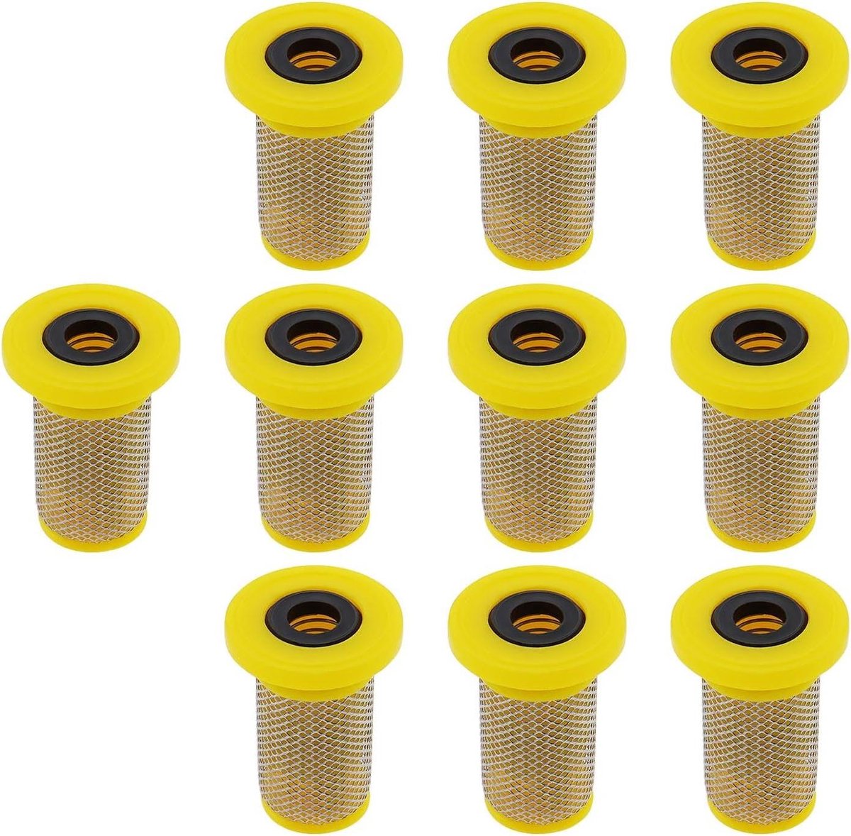 Allecto Plus - 10 stuks Gele Spuitmond Filters 100 Mesh voor Spuitapparaten PTO Lijnmarkeringsmachines.