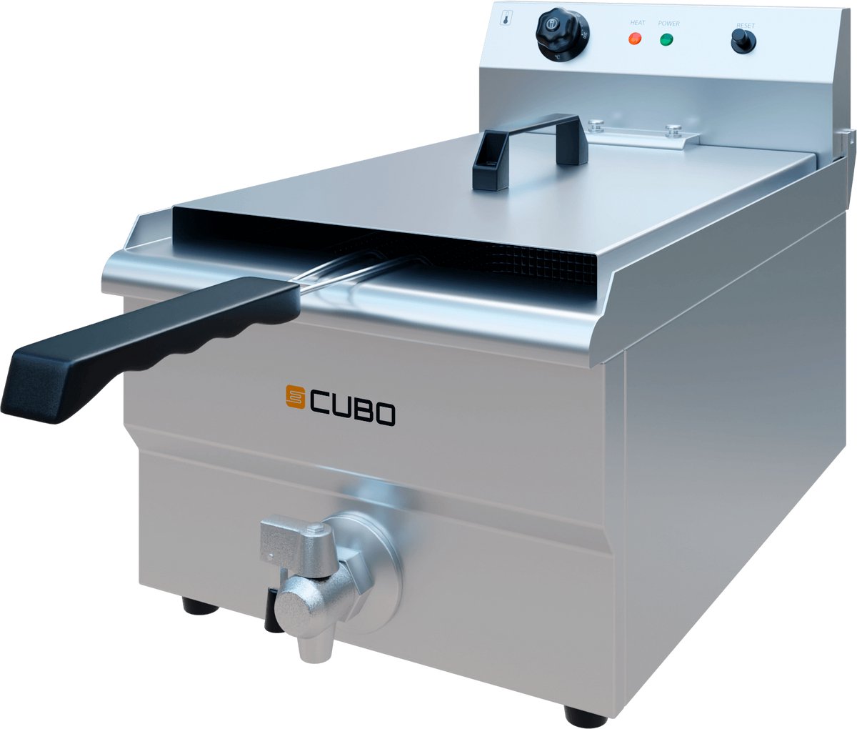 CUBO Friteuse 19L - Elektrisch Tafelmodel - Met aftapkraan - CS-ESF-19-DT