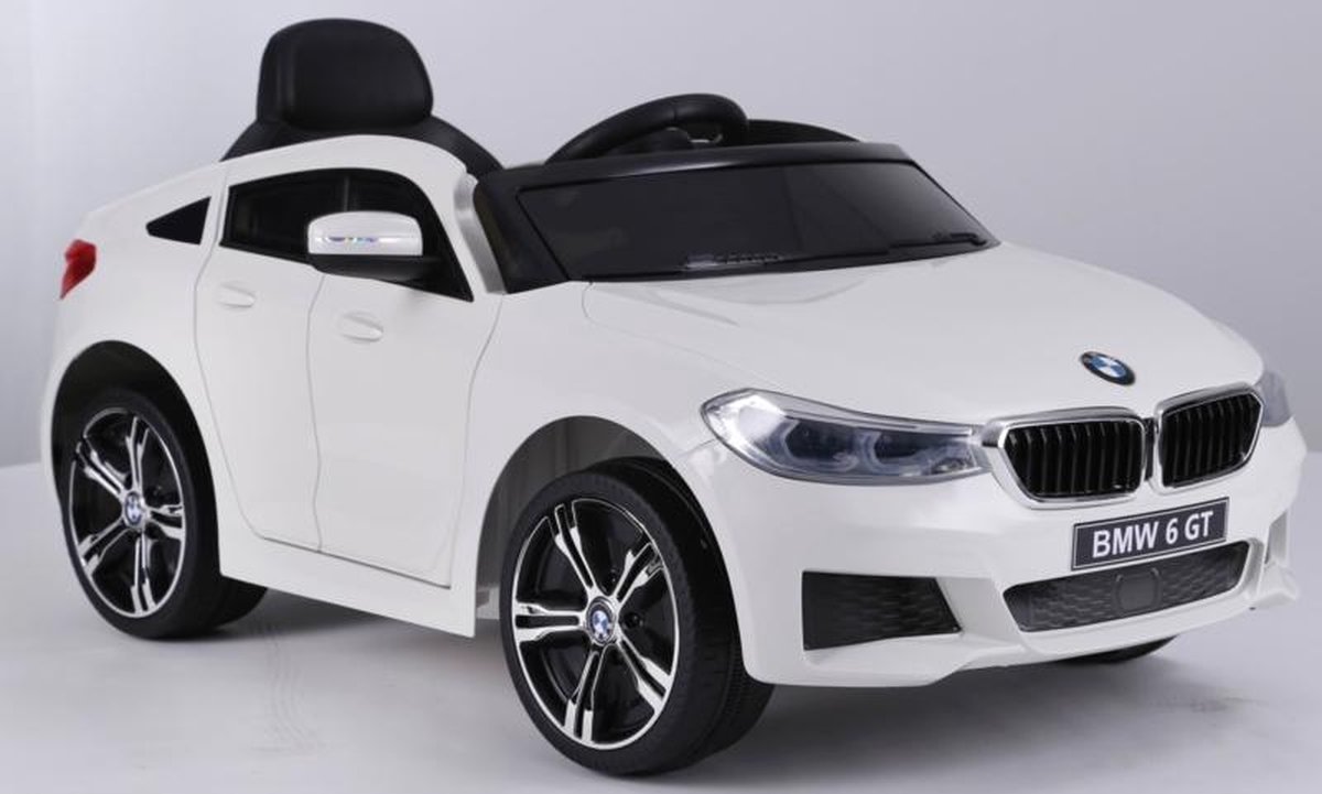 BMW 6 GT Elektrische speelgoed auto, accu auto 12V + 2.4G Afstandsbediening  (WIT MET... | bol.com
