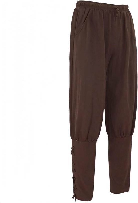Pantalon Médiéval Rétro à Lacets Pour Homme - Cosplay Renaissance - Steampunk - Viking - Avec Poches - Pantalon De Pirate - Coupe Ample - Pantalon D'été Léger - Vacances - Pantalon De Plage - Pantalon