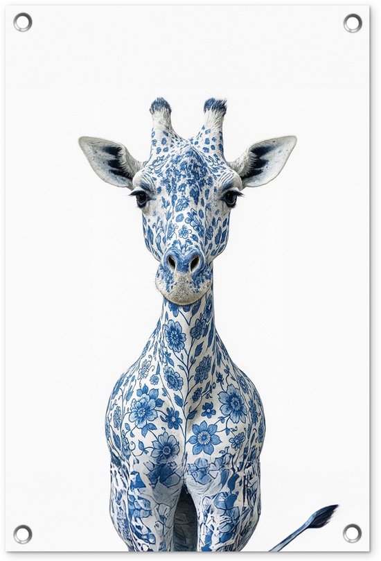 Beeld levensechte giraffe - Levensgrote dierenbeelden voor tuin of bedrijf