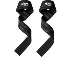 NINN Sports Lifting Straps Zwart - Krachttraining Accessoires - Powerlifting - Bodybuilding