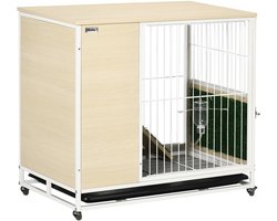 PawHut-Konijnenhok-Spaanplaat-78x52.5x76.5cm-Eik