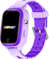 DEPLAY 4G KidsWatch - Smartwatch Kinderen - GPS Tracker - Smartwatch Kind - Hartslag en Bloeddrukmeter - Videobellen - Camera - GPS Horloge Kind - Kinder Smartwatch - Incl. simkaart en E-Book - Paars