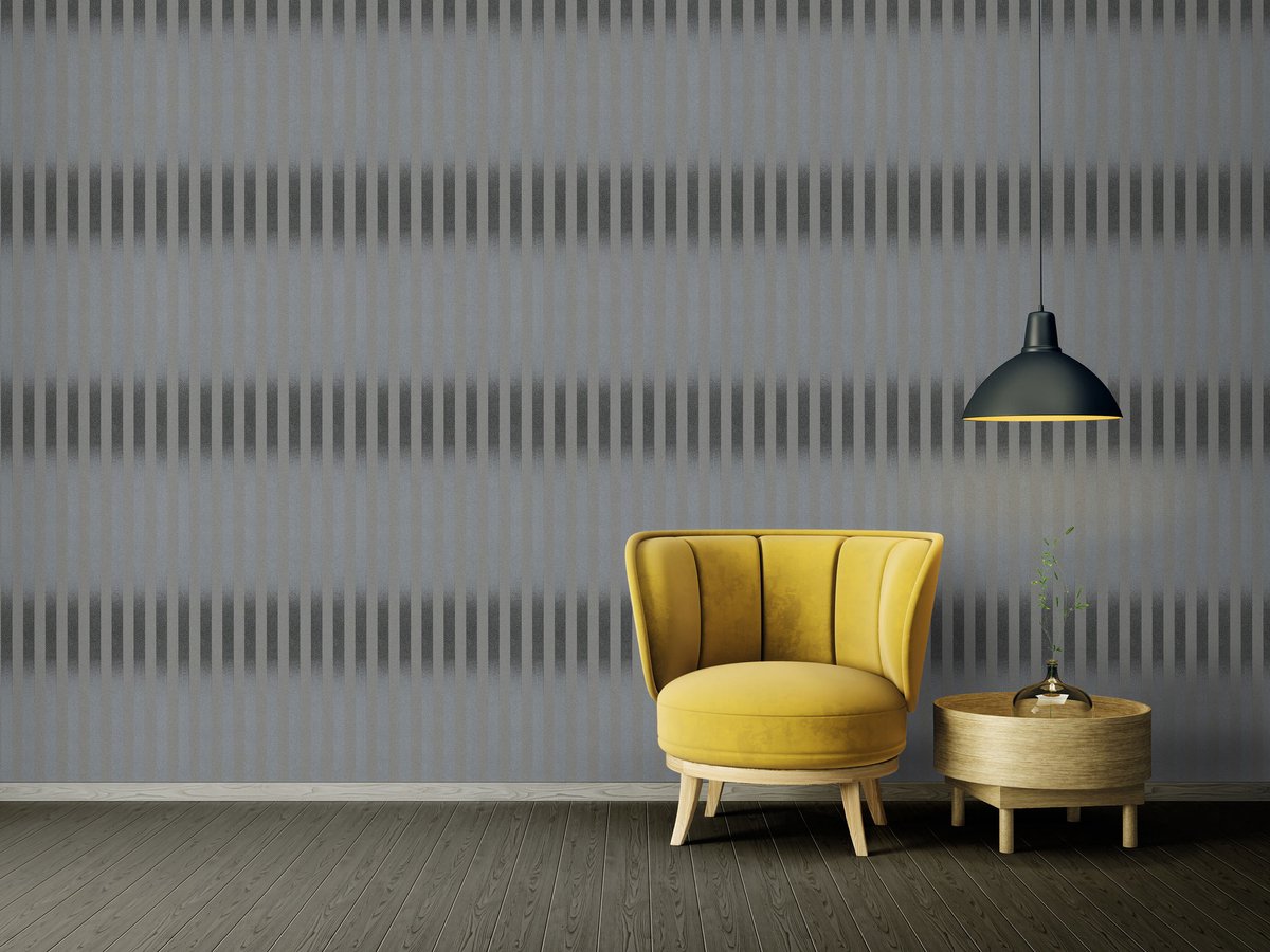 Streep behang Behang strepen Behang slaapkamer Papiertapete Grijs Zwart / Antraciet 273260 | Online behang winkel