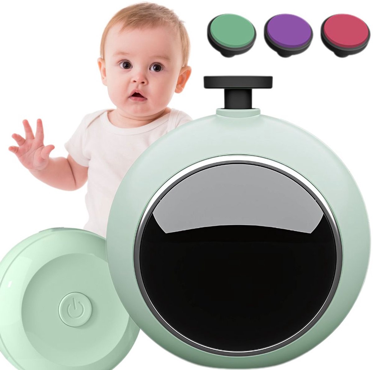 Elektrische nagelvijl voor kinderen - draagbaar - 3 pads