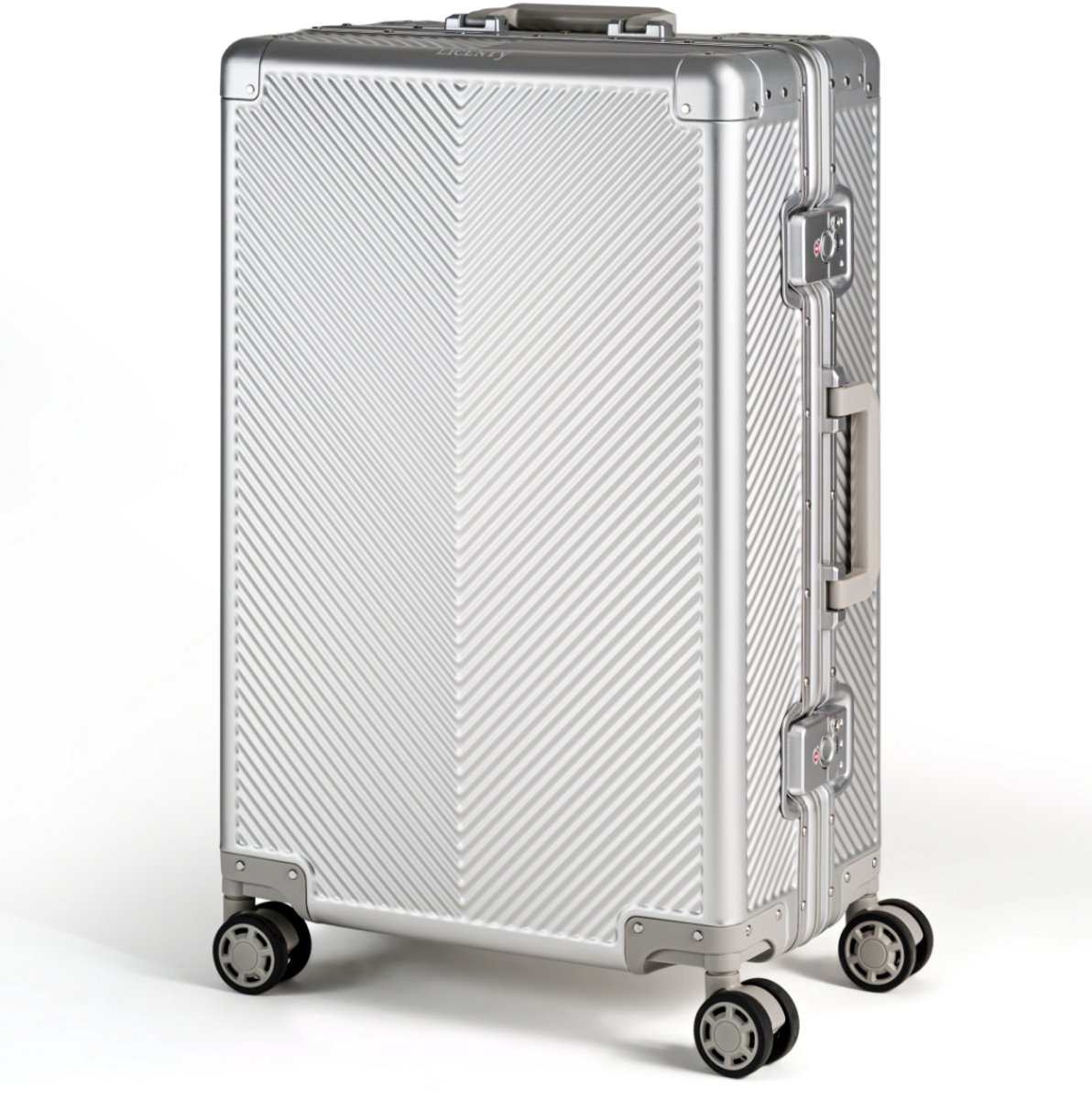 Licenty - Aluminium Ruimbagage Koffer - Zilver - 100% Onbreekbaar - TSA Sloten