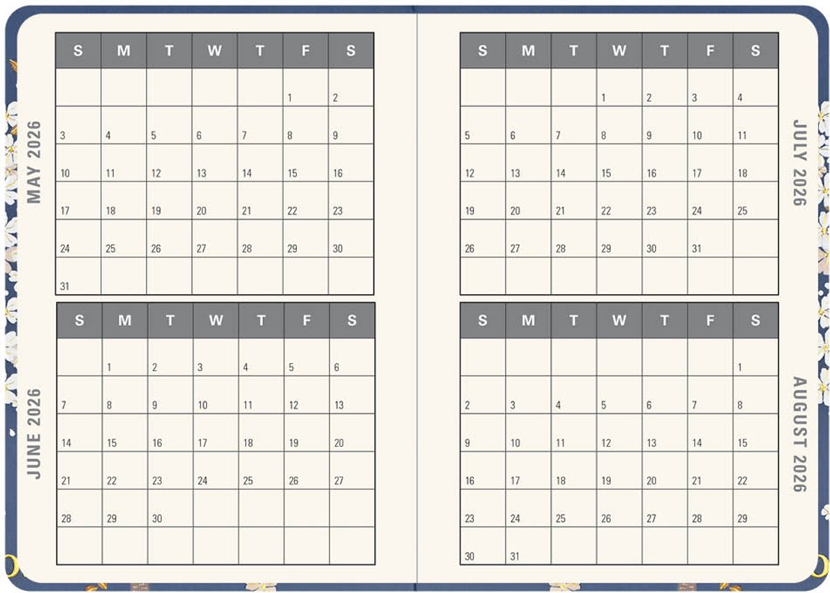 Falling Blossoms compacte agenda 16-mnds - 2026