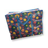 Sac de rangement | Grand cabas | Sac de voyage extra large | 80x60x30cm | Grand sac à provisions | Poche à carreaux | Mega sac | Sac à linge | Sac shopping avec fermeture éclair