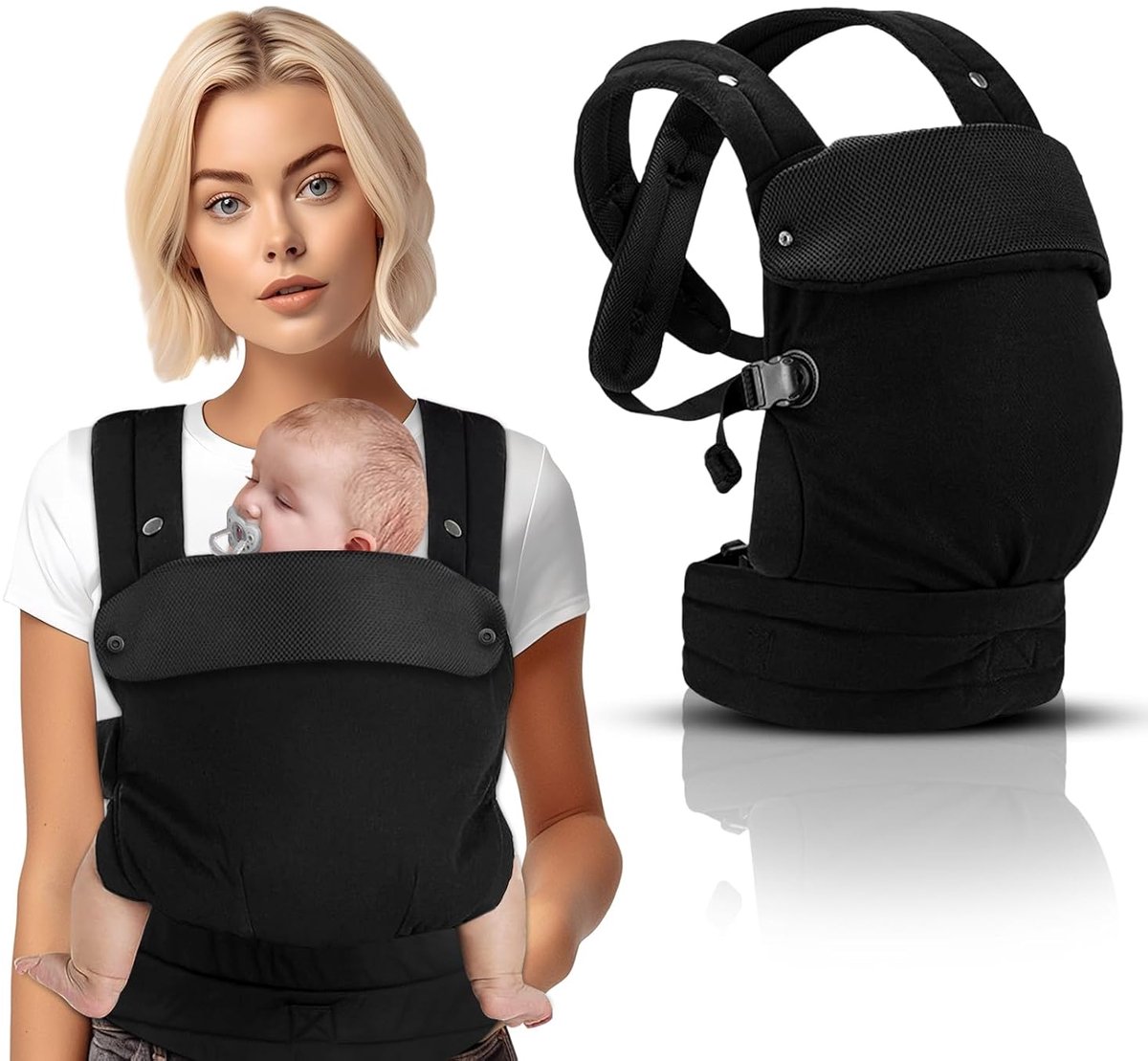Draagzak Baby - Babydrager - Kinderdrager - Draagzakken - Draagzak Peuter - Draagzak - Baby Draagzak - Draagzak Peuter en Baby - Maximale Belasting 20 kg - Ergonomische M-positie - Rugdrager - Verstelbaar en Ademend - Draagzakken - Babydraagzak